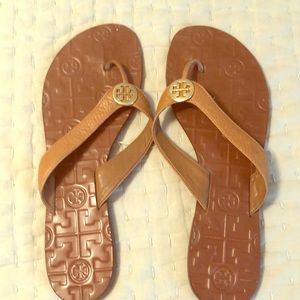 Tory Burch leather flip-flops